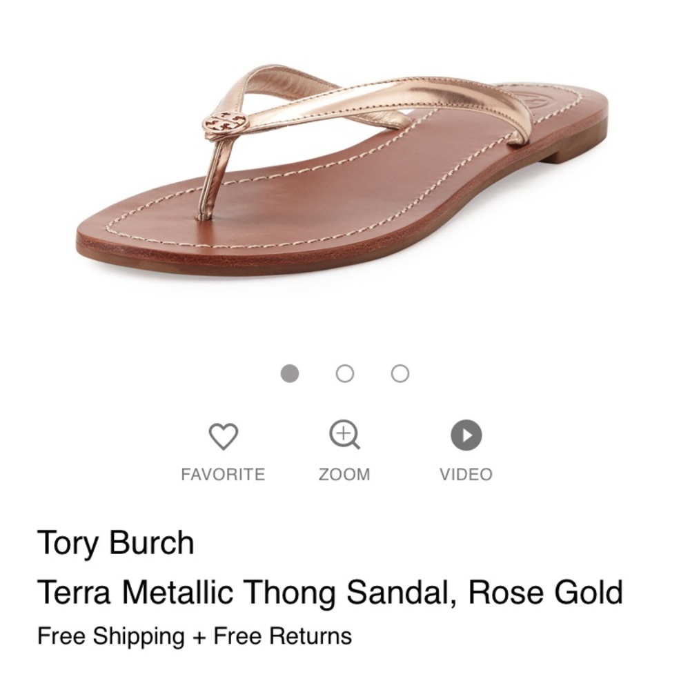 Tory Burch Terra Thong Rose Gold